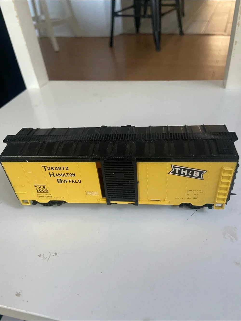 Yellow and Black Boxcar Train Toy - Toronto Hamilton Buffalo